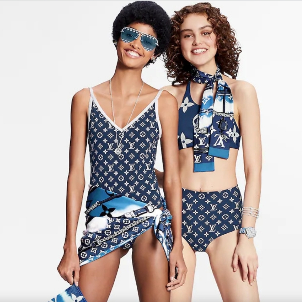 Louis Vuitton Monogram Blue swimsuit FR38